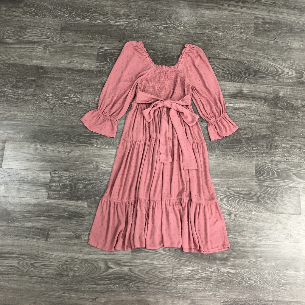Đầm NY collection smocking babydol viền bèo