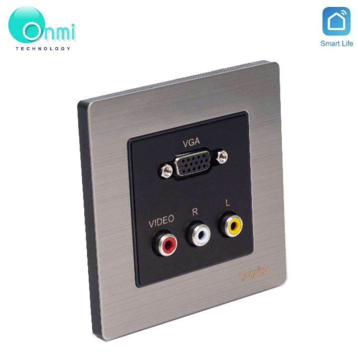 Bán sỉ - Ổ cắm âm tường cổng HDMI và VGA và Audio hàng Tenko - ONMI.VN chính hãng.