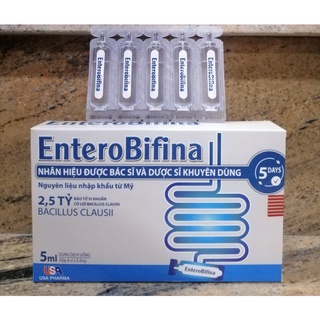 Men vi sinh enterobifina dạng nước, giúp cân bằng hệ tiêu hóa.