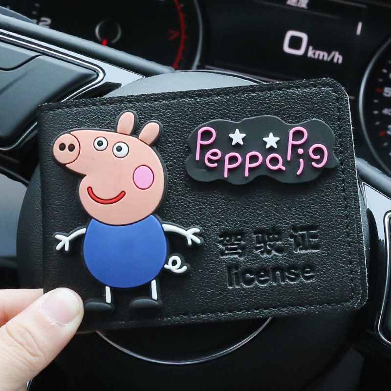 Ví Da Đựng Bằng Lái Xe Họa Tiết Hoạt Hình Sáng Tạo 2 Trong 1 Cho Nữ