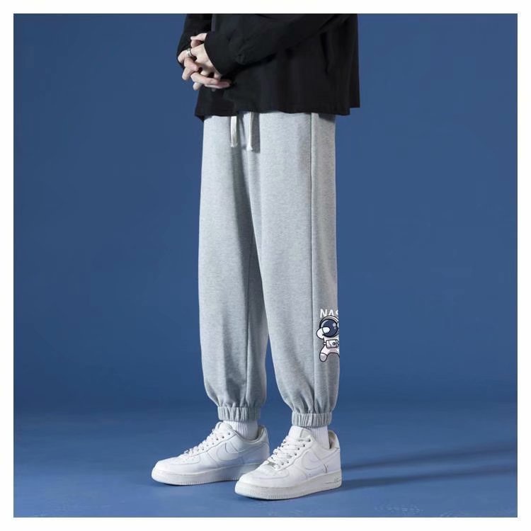 Quần jogger cotton ống rộng phong cách Hàn Quốc thời trang