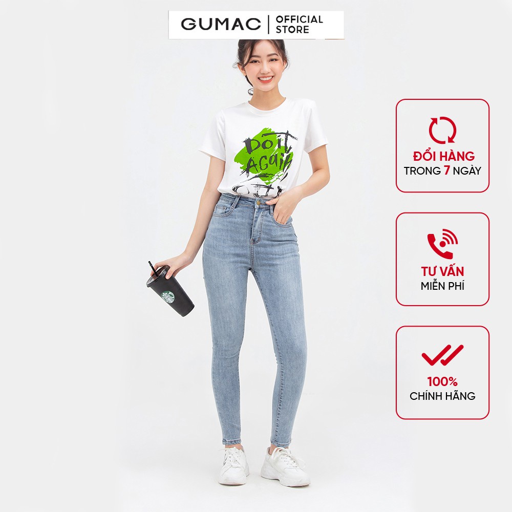 Áo thun nữ cổ tròn thời trang GUMAC thiết kế in chữ Do it again nhiều màu, đủ size cá tính trẻ trung đẹp cực chất ATB836