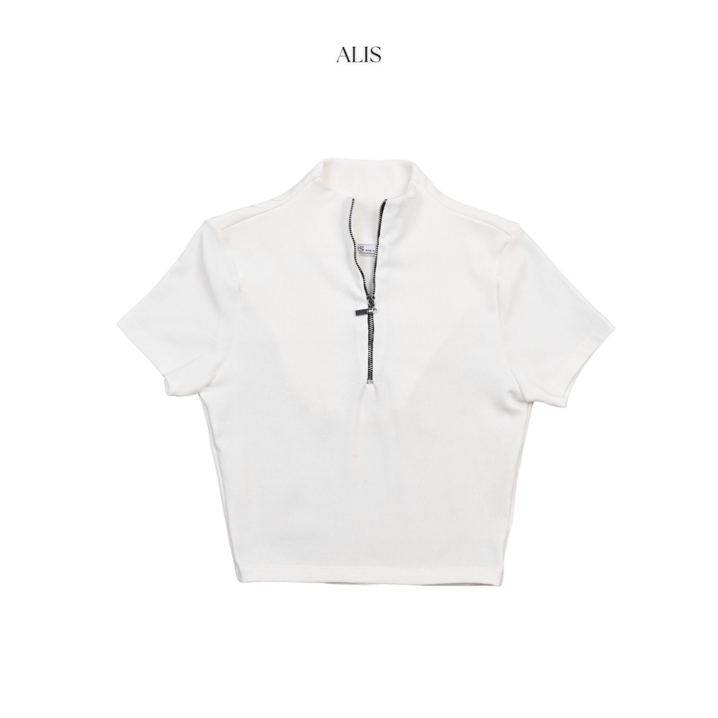 ÁO CROPTOP CỔ TRỤ DÂY KÉO NOLAN TOP