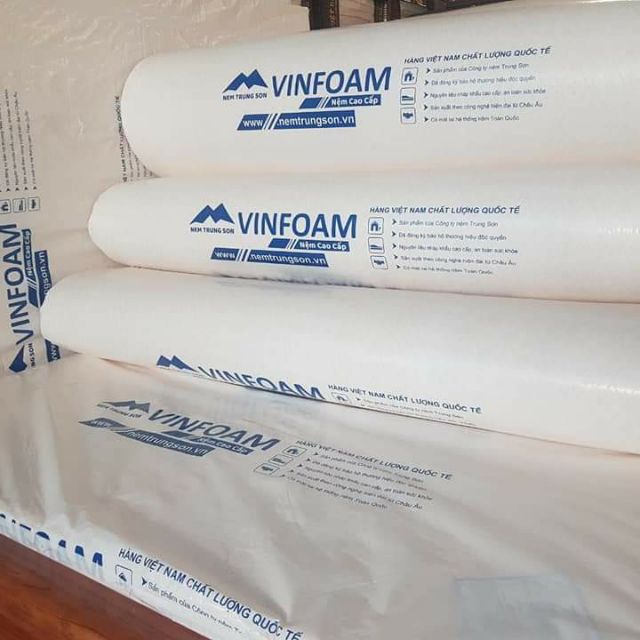 Nệm cao su vinfoam 1m6x2mx10cm bảo hành 15 năm