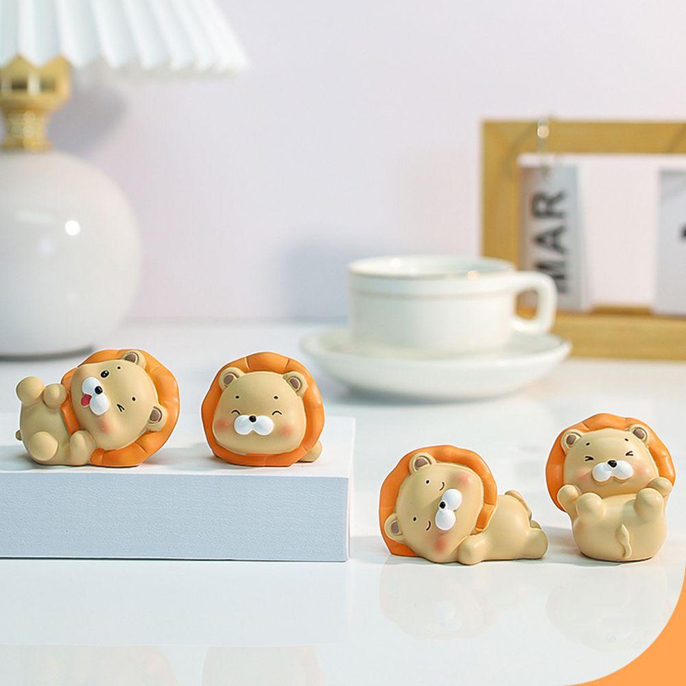 CONOPERY Tượng Sư Tử Cam Bằng Nhựa Resin Trang Trí Nhà Cửa Sân Vườn