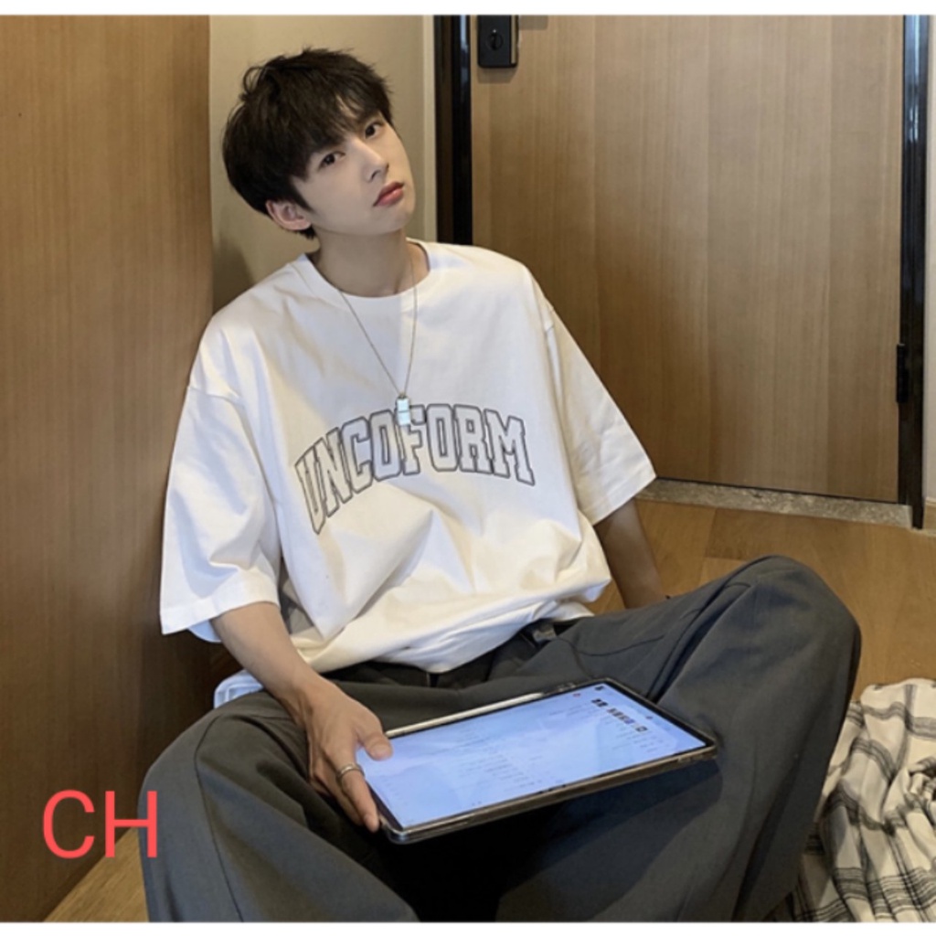 Áo phông  UNCOF Chất cotton su Form thụng unisex