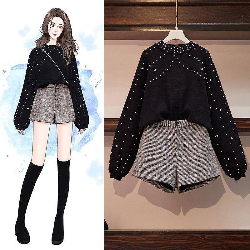 [HÀNG ORD 12-15 NGÀY] Bộ đồ áo len đính hạt + áo len mỏng