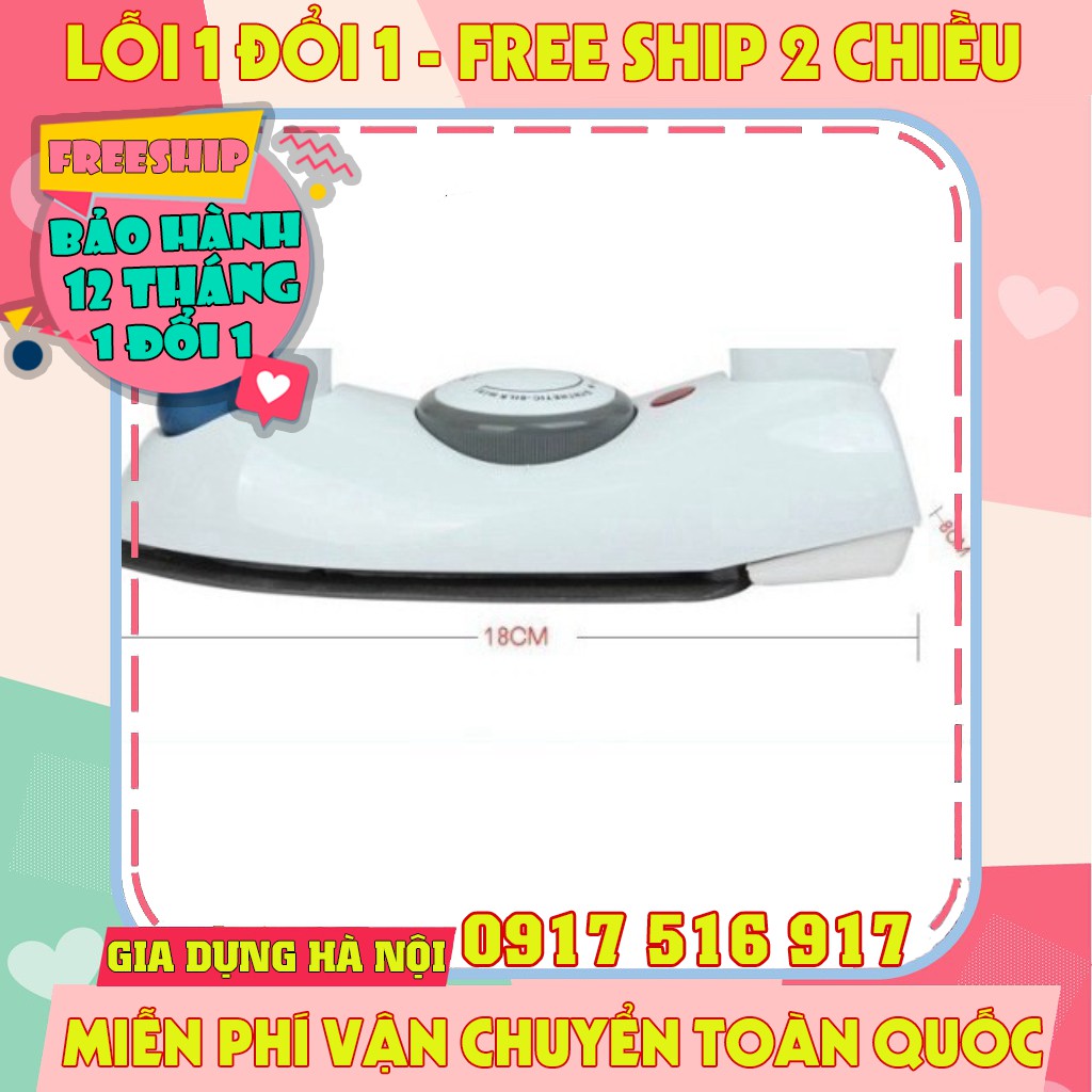 [HÀNG NỘI ĐỊA] BÀN LÀ HƠI NƯỚC MINI DU LỊCH TRAVEL IRON - BẢO HÀNH 12 THÁNG