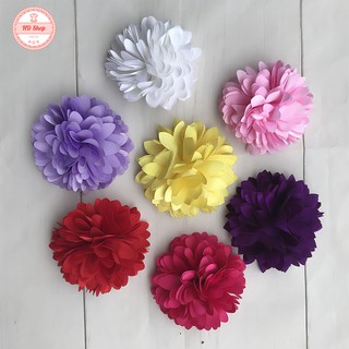hoa xù satin 9cm - nguyên liệu làm váy tutu