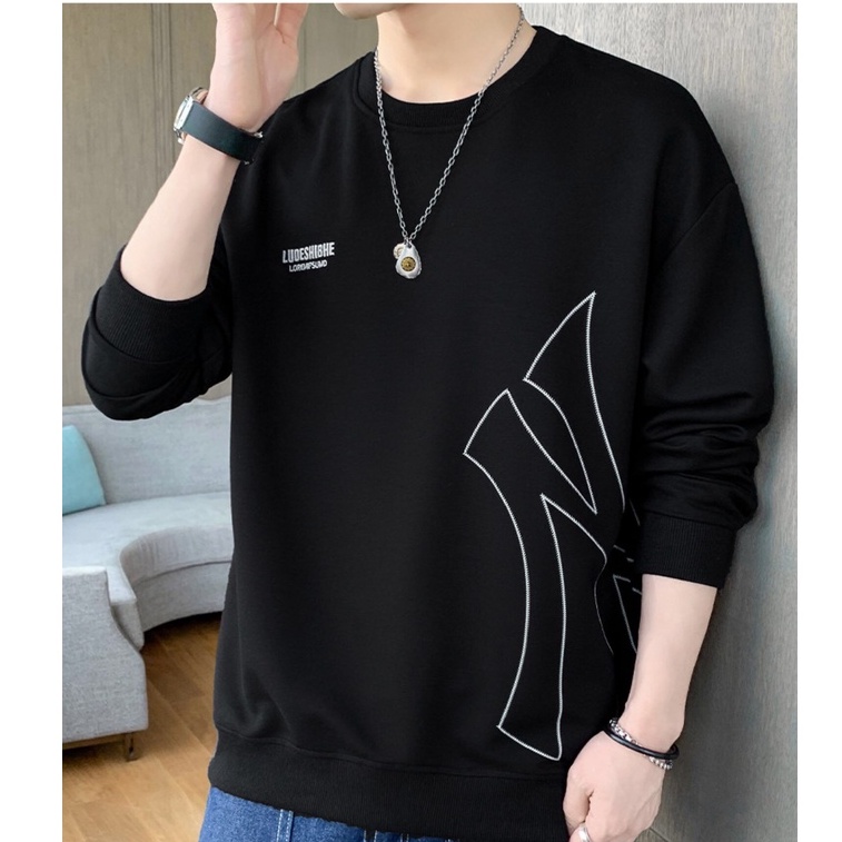 Áo thun nam tay dài 💝 Áo thun cổ tròn đẹp dài  hàn quốc sweater khoác thu đông cao cấp giá rẻ N..Y