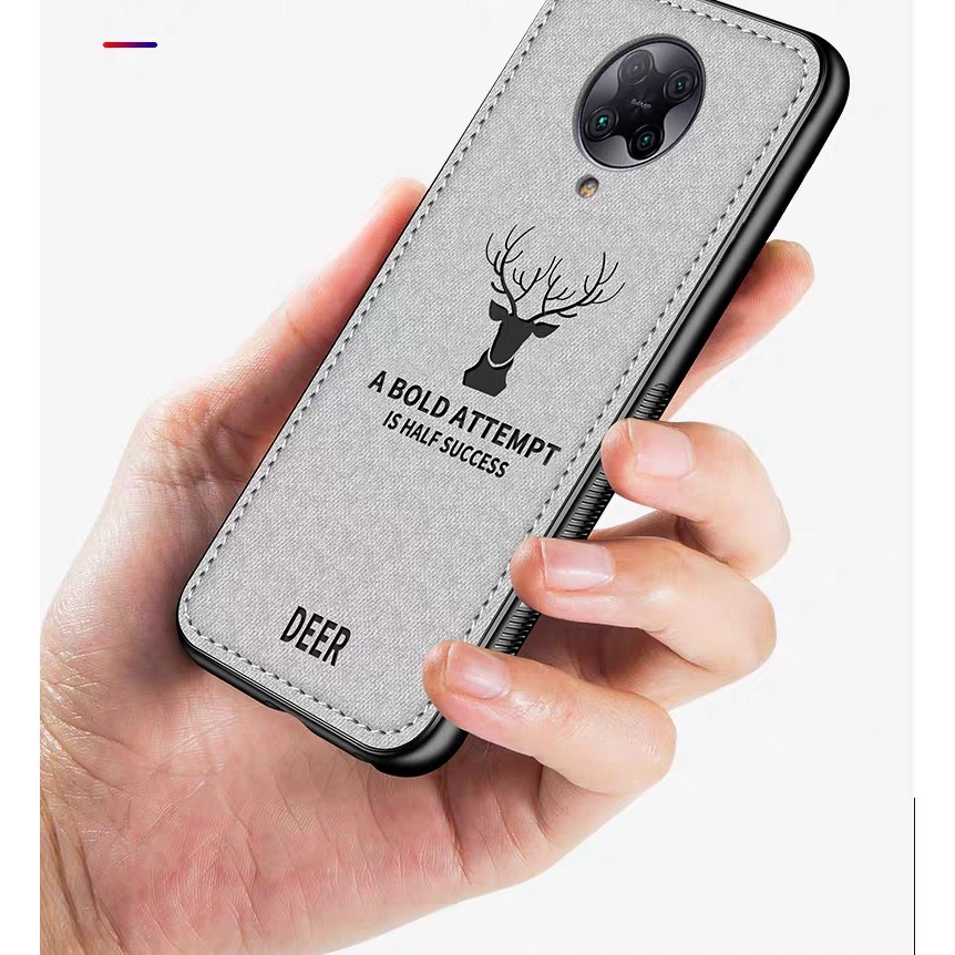 Ốp lưng Redmi K30 Pro / K40 Gaming / Poco F2 Pro / Poco X3 / K50 / K50 Gaming chống sốc vải đầu hươu cao cấp