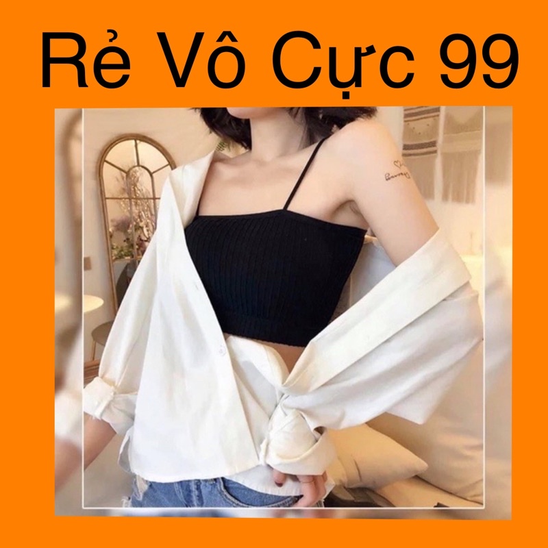 Áo bra 2 dây len tăm sỉ sll 16k