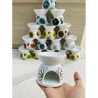 Xông tinh dầu đốt nến - Đa dạng hoa văn - Gốm sứ Bát tràng