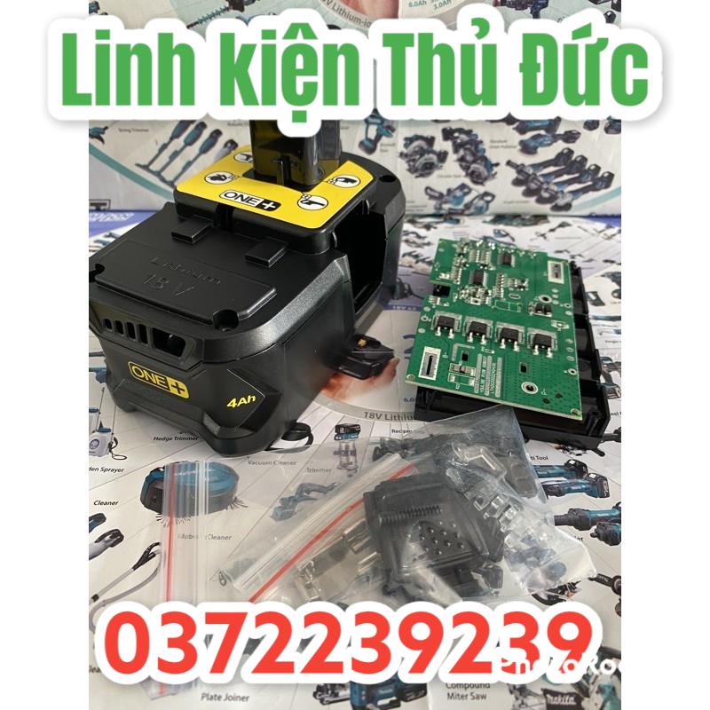 Lktd BN. Vỏ và mạch full tem Ryobi 18V 5S 2P pin Lion, nhận sạc zin.