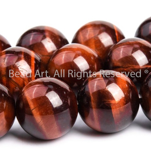 Chatoyant Đỏ 8MM, Hoả, Thổ, Vòng Tay Phong Thuỷ, Chuỗi Hạt S50 - Bead Art
