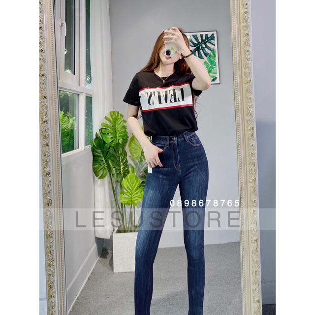 ẢNH TỰ CHỤP Skinny jeans trơn dài 94cm