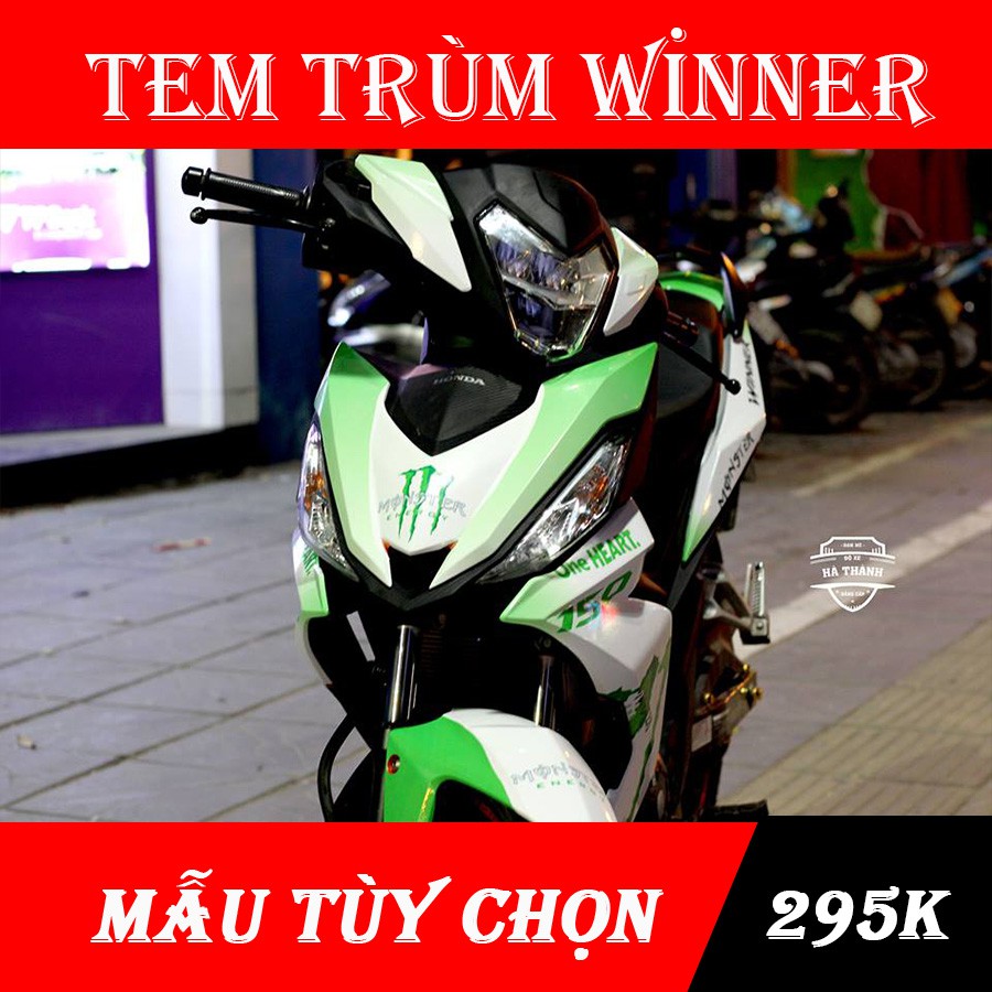 Tem Trùm Winner Xanh Trắng Monster