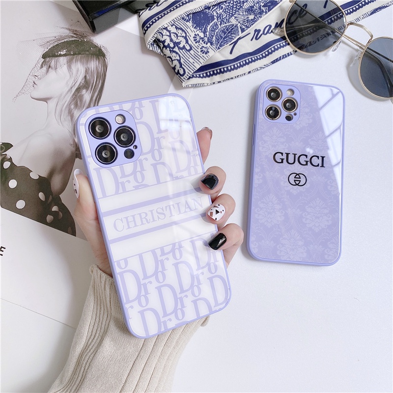 Ốp lưng điện thoại iPhone 12promax 12pro 12 11promax 11pro 11 xsmax xr x 8p 7p 7G màu tím khoai môn | BigBuy360 - bigbuy360.vn