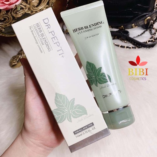 SỮA RỬA MẶT THẢO MỘC - BẠC HÀ, RAU MÁ DR.PEPTIDE+ Herb Blending 110ml