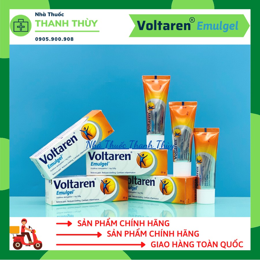 🅳🅰🆃🅴 𝟮𝟬𝟮𝟯 VOLTAREN Emulgel [Tuýp 20g] Giảm Đau Và Sưng Trong Các Trường Hợp Tổn Thương Gân, Dây Chằng, Cơ Và Khớp