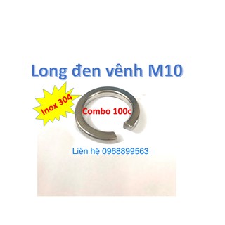 Inox 304 long đen vênh M10 combo 100c
