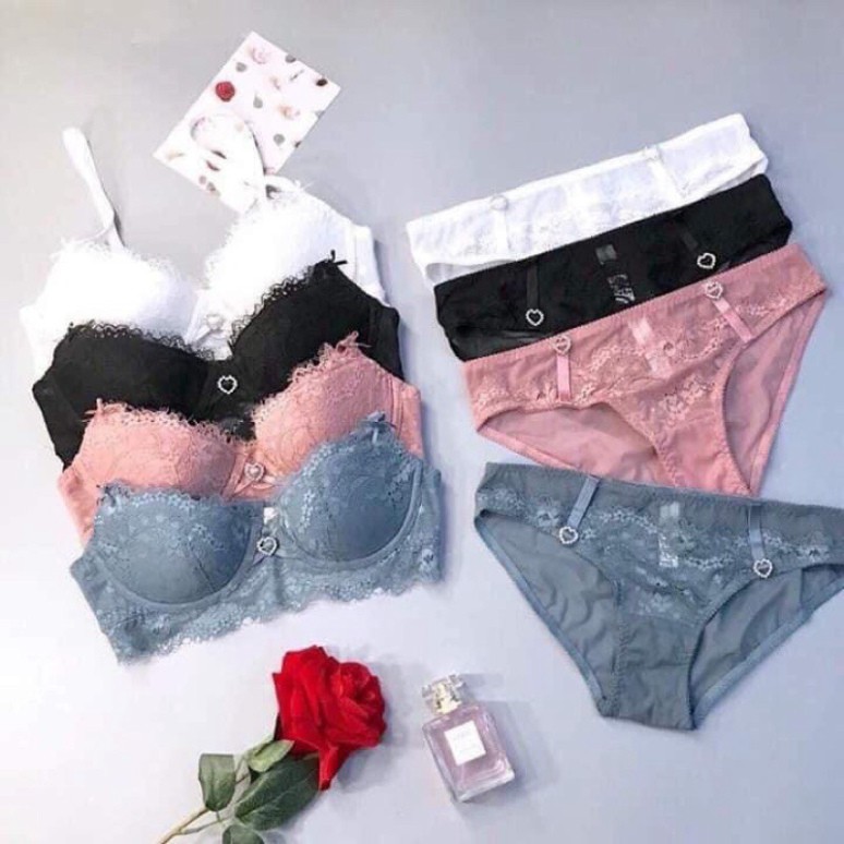 Bộ Đồ Lót Mỏng Có Gọng Tim Ngực Gắn Đá Cao Cấp, Ren Siêu Mềm Sexy Mã EBB20