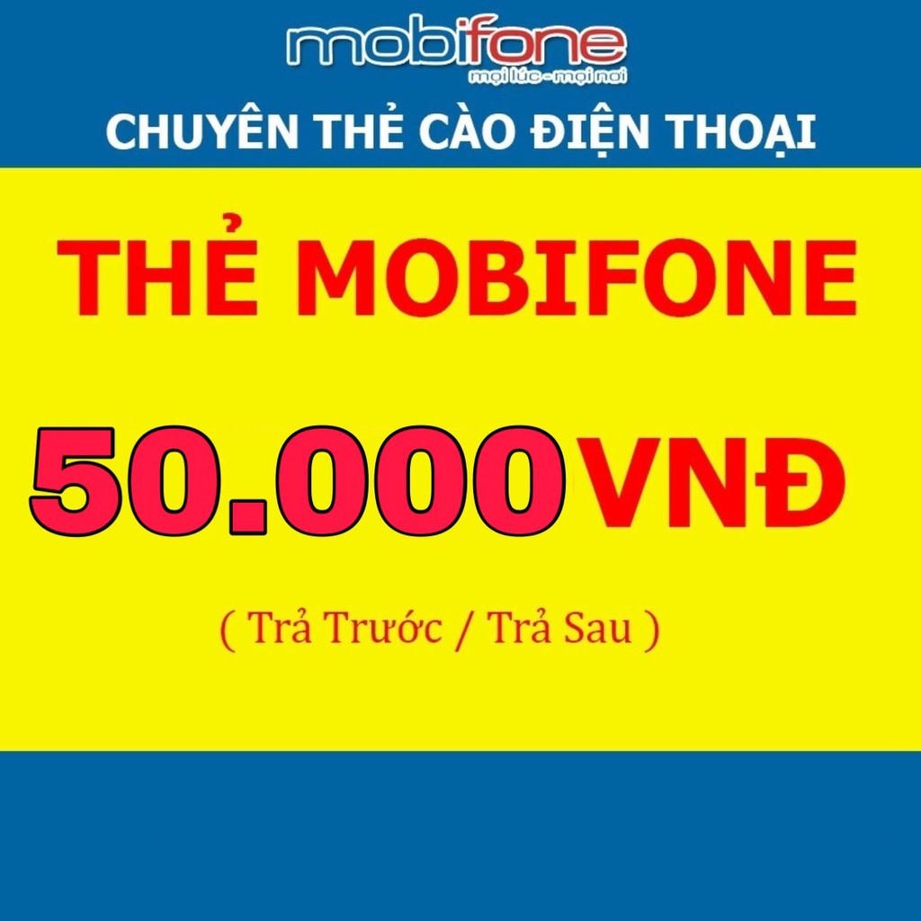 Thẻ cào Mobi 50k