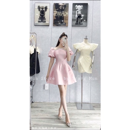 Váy tafta đính đá