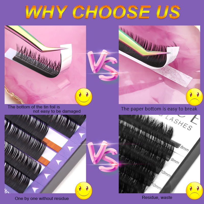 12Rows C Curl giả lông mi đen 8-15mm giả kết hợp trang trí của lông mi tự nhiên mềm tổng hợp nâng cao