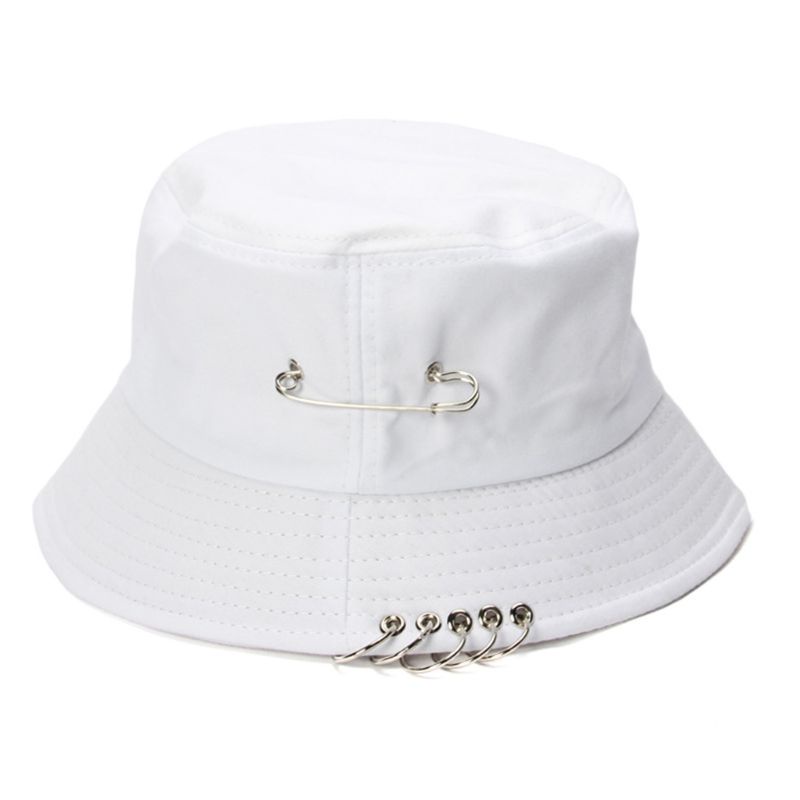Mũ Bucket Mojito Chất Liệu Cotton Chống Nắng Có Vòng Kim Loại Có Thể Gập Lại Phong Cách Hip Hop