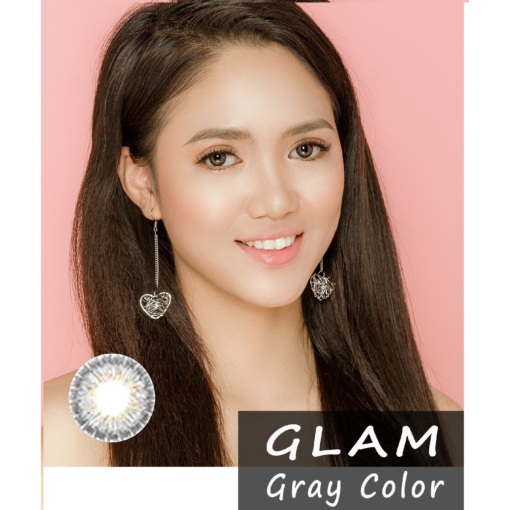 Kính áp tròng Glam Gray Hàn Quốc có độ (0.00-6.00)