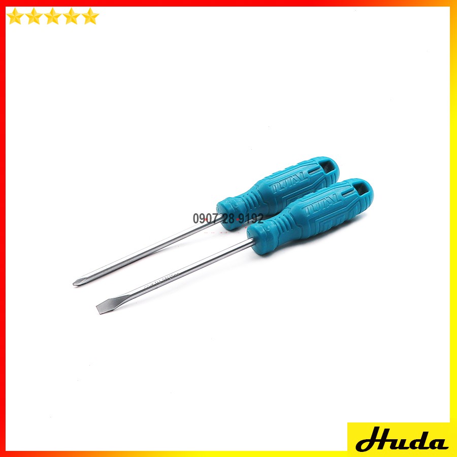 Bộ 2 tua vít dẹp và bake Total THTDC250201 POI