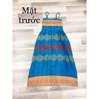 Váy maxi thổ cẩm hàng thiết kế (ảnh thật)