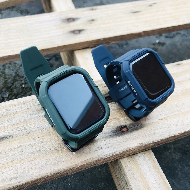 SPIGEN Bộ Ốp Silicone + Dây Đeo TPU Cho Đồng Hồ Apple iWatch Series 7 6 SE 5 4 45mm 41mm 40mm 44mm