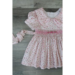 ĐẦM SMOCK NƠ HỒNG