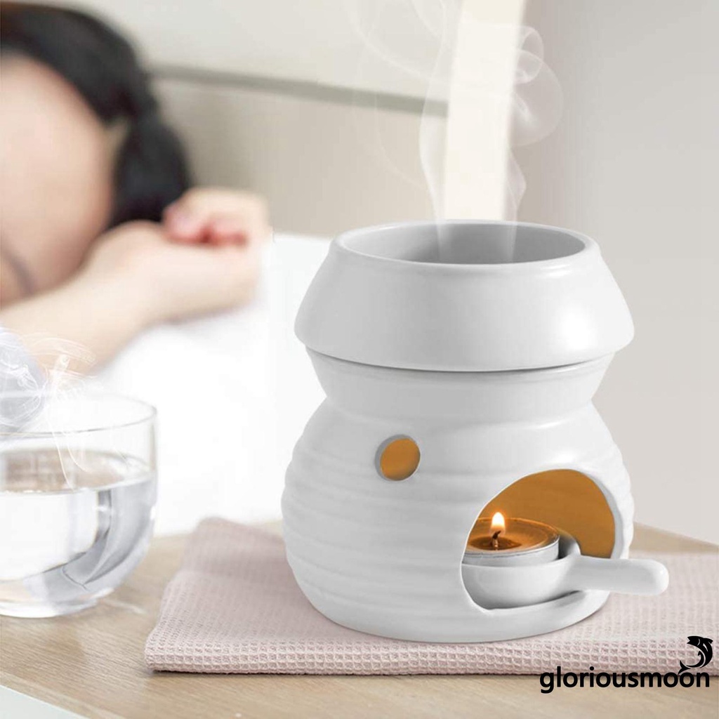 Giá đỡ đèn cầy mini bằng sứ có tay cầm tiện dụng cho gia đình/ quán cà phê