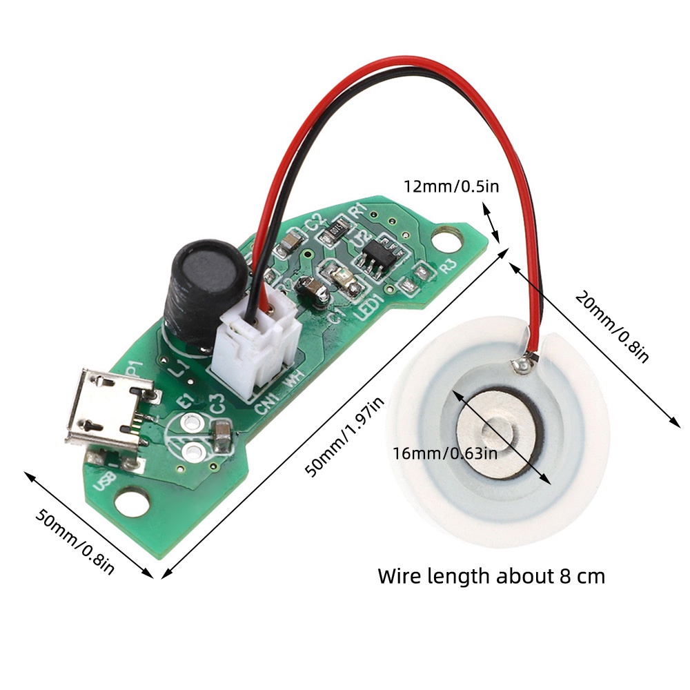 Mô đun bảng mạch máy tạo ẩm PCBFUN sóng siêu âm DC5V USB chuyên dụng