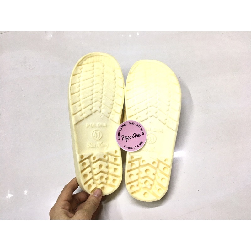 Dép nhựa nam cá sấu màu kem| AShoes VNXK