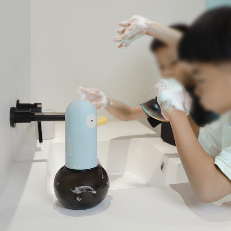 Máy Tạo Bọt Xà Phòng Rửa Tay Cảm Ứng Tự Động Không Cần Chạm Họa Tiết Hoạt