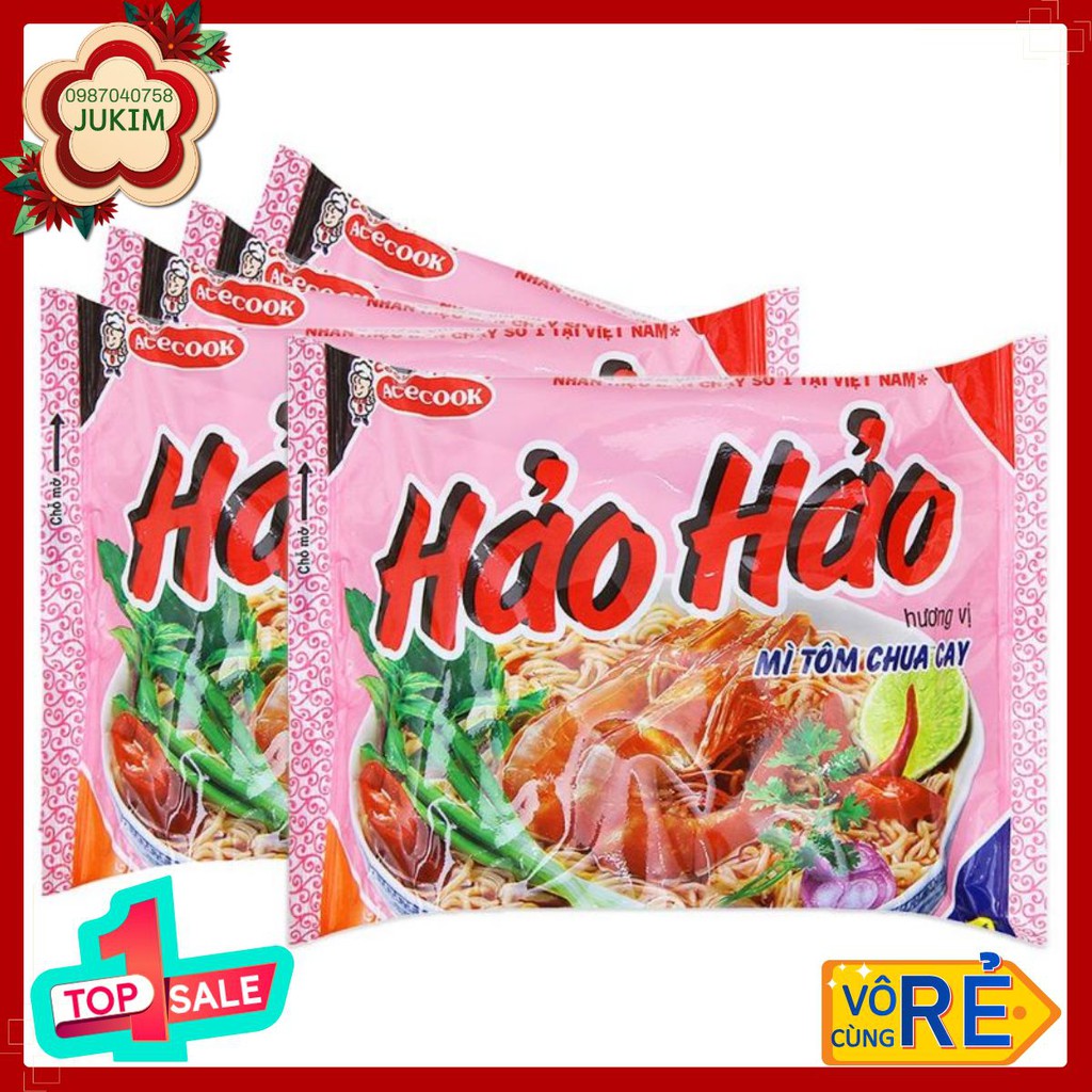 Combo 5,  combo 10 gói mì hảo hảo chua cay