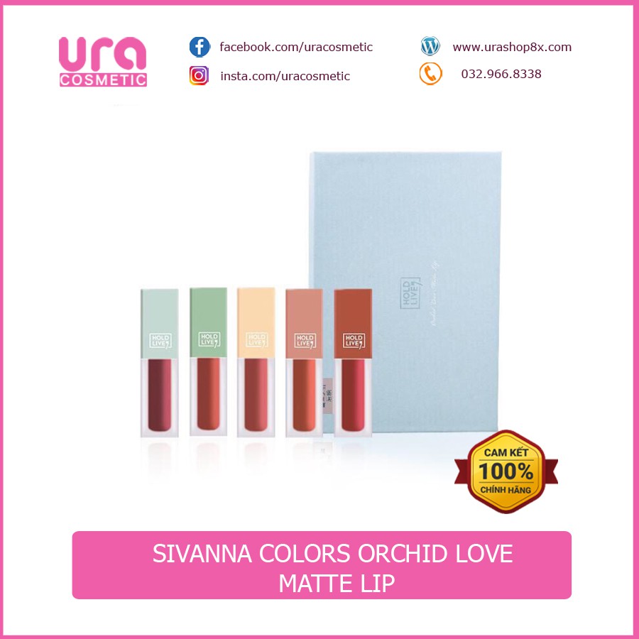 Son siêu lì mịn môi Sivanna Orchid Love Matte Lip mini tách sét