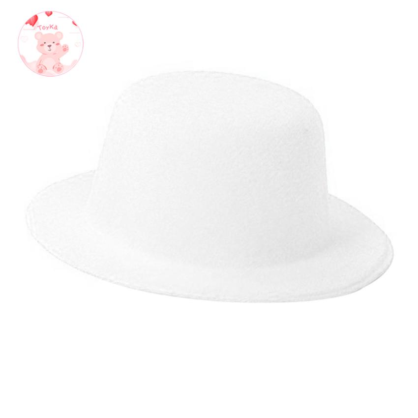 [whbadguy]1/3 BJD Felt Top Hat Vintage Round Bowler Cap for SD YOSD Dollfie AS DZ Doll Clothes Accessories