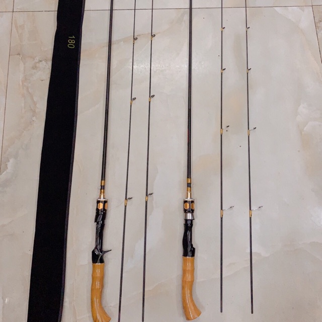 Cần lure 2 ngọn đặc 1m8 và 1m98