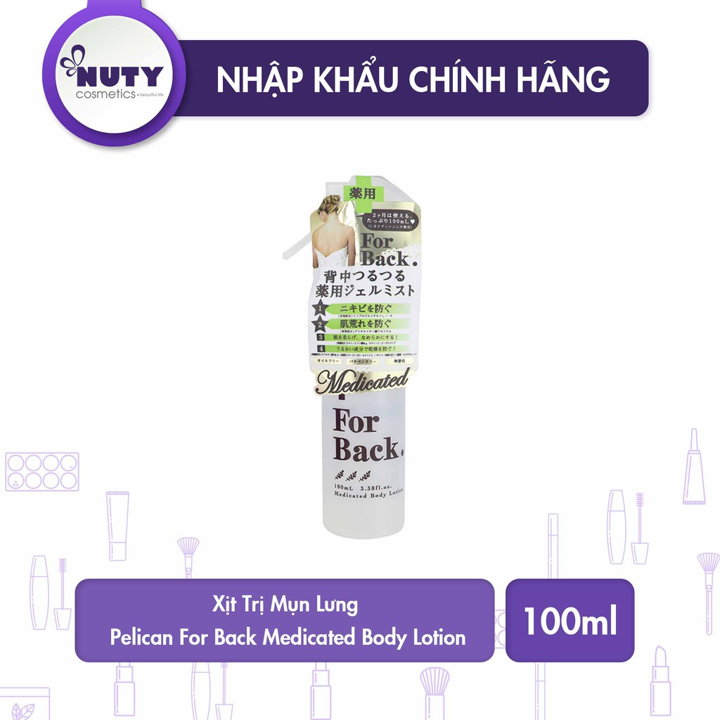 Xịt Lưng Pelican For Back Medicated Body Lotion (100ml)