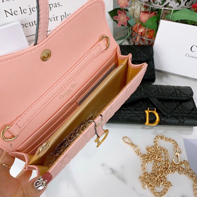 Ví chữ D có dây đeo full box