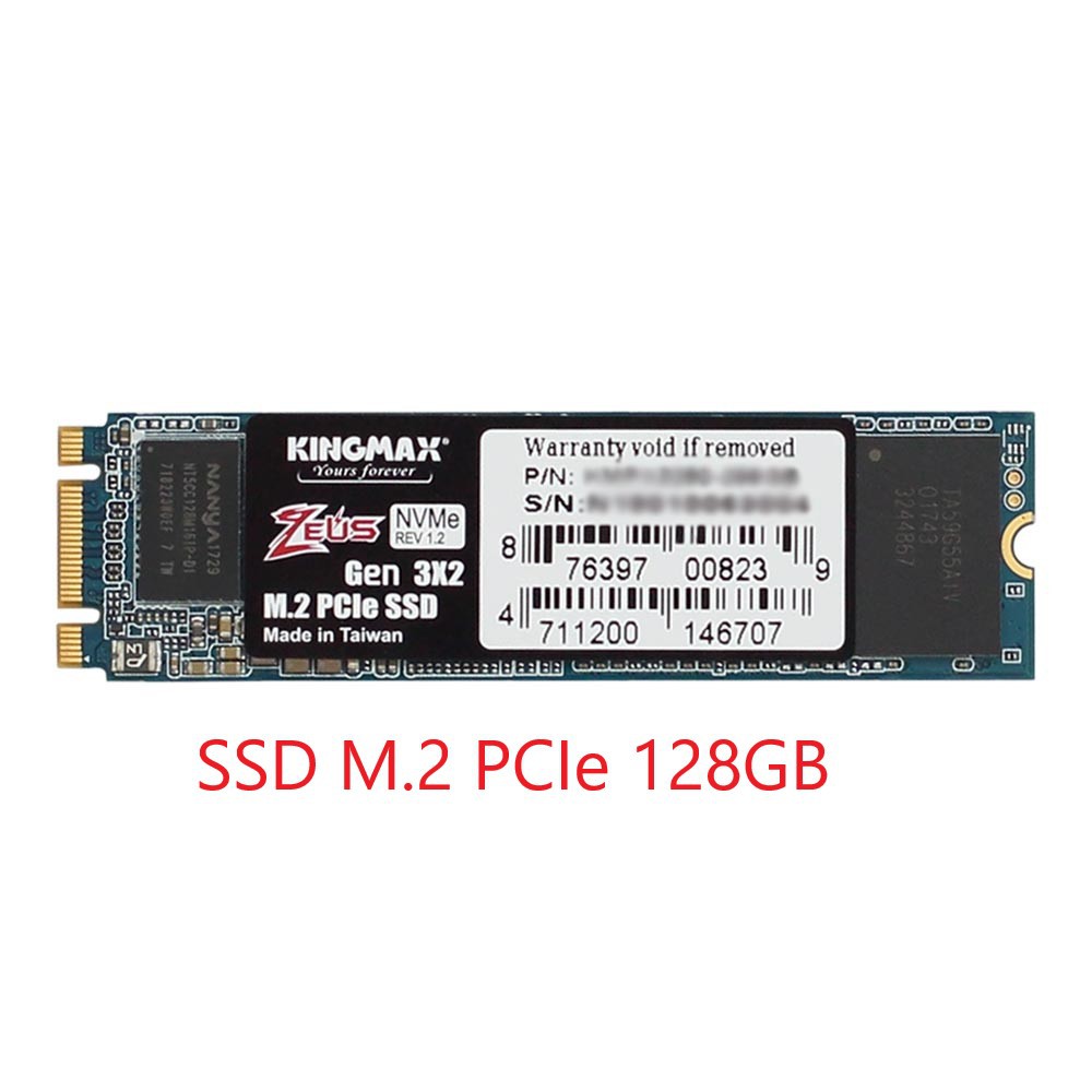 Ổ cứng SSD M.2 PCIe 128GB KINGMAX ZEUS NVMe Chính hãng - Bảo hành 36 tháng