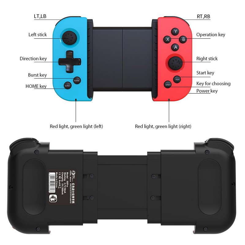 【Ready Stock】 New Arrival Wireless Telescopic Bluetooth Game Controller Wireless Gamepad Joystick For Android IOS Phone With USB Cable 【Veel】