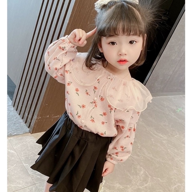 Áo khoác Cardigan phối ren xinh xắn cho bé gái