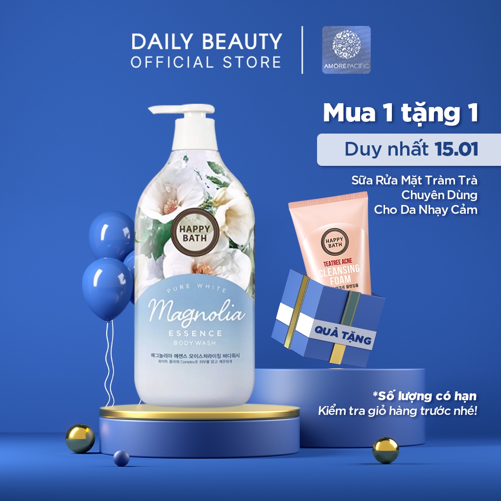 Sữa Tắm Happy Bath Magnolia Essence Moisturising Body Wash 900g