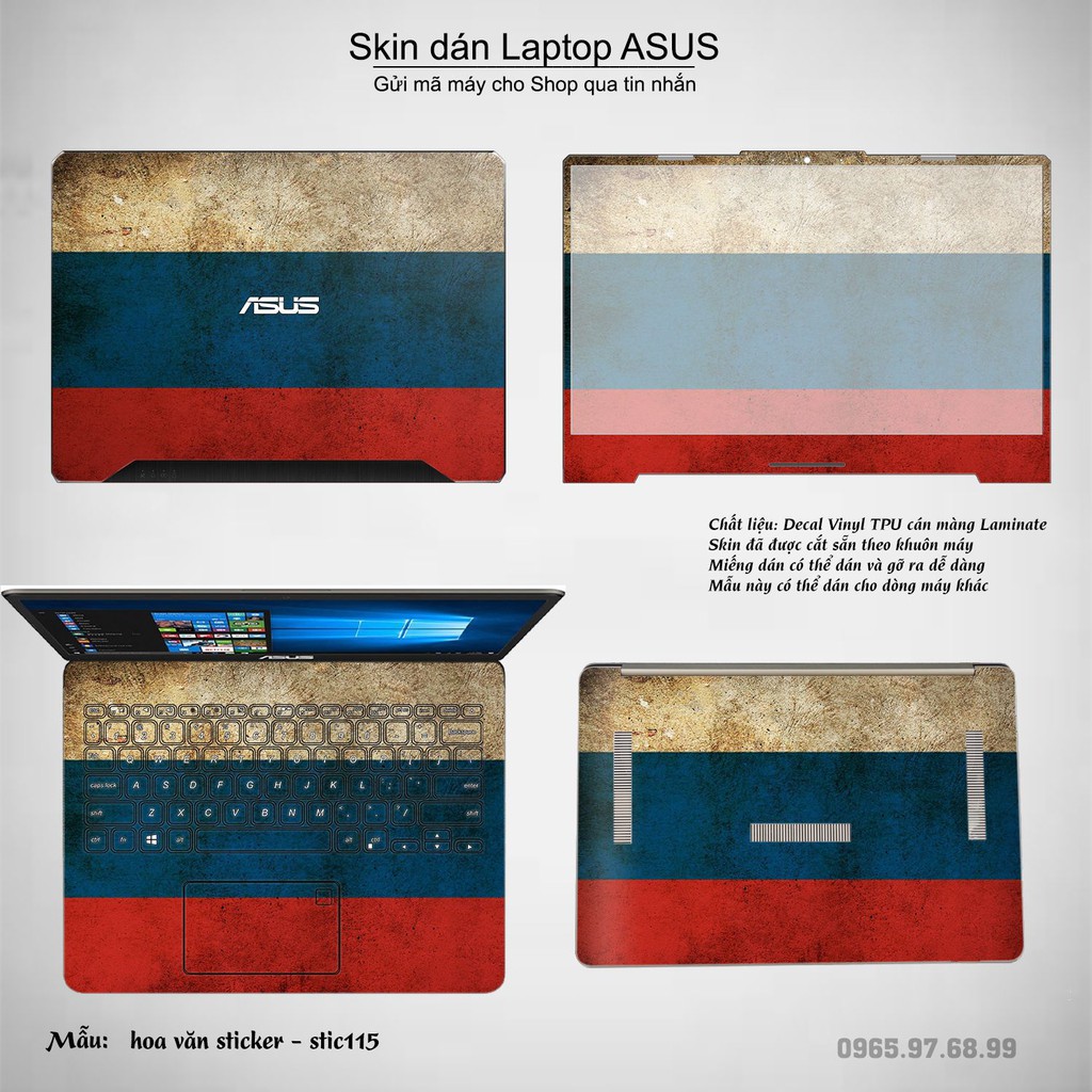 Skin dán Laptop Asus in hình Hoa văn sticker _nhiều mẫu 19 (inbox mã máy cho Shop)